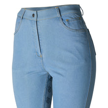 Load image into Gallery viewer, Equinavia Jessie Womens Denim Full Seat High Waist Breeches - Light Blue CP3680