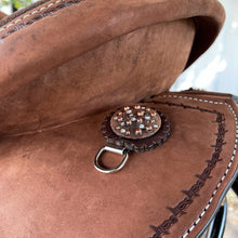 Load image into Gallery viewer, Alamo Saddlery 14 and 15 Inch  Alamo Air Barrel Saddle