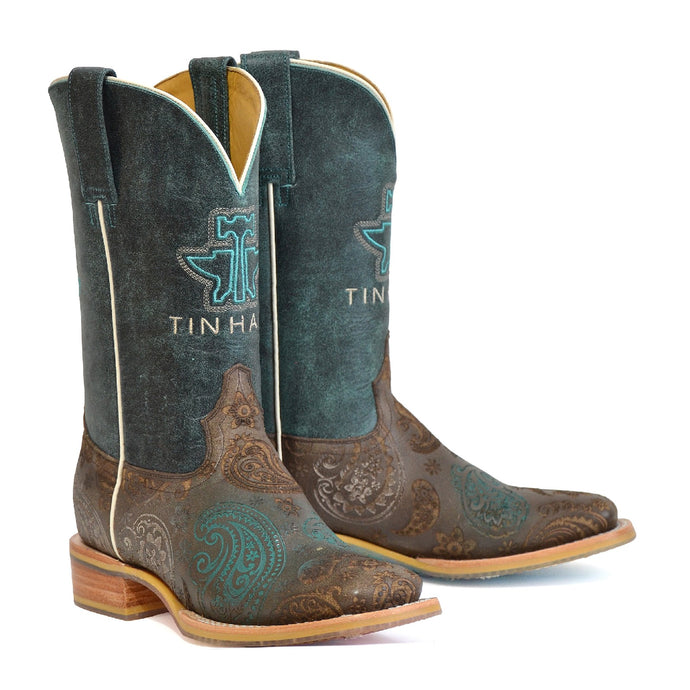 Tin Haul Women's Paisley Breeze / Mandalas Square Toe Boots 14-021-0007-1492 BR
