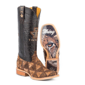 Tin Haul Women's Wild Thing / Cheetah Square Toe Boots 14-021-0007-1326 BR