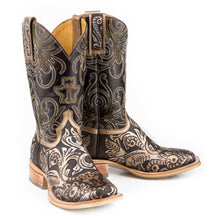 Load image into Gallery viewer, Tin Haul Women&#39;s Golden Horns Square Toe Boots 14-021-0077-1413 BR