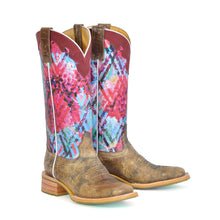 Load image into Gallery viewer, Tin Haul Women&#39;s Blooming Free / Retro Cowgirl Square Toe Boots 14-021-0007-1504 BR