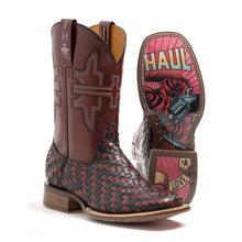 Load image into Gallery viewer, Tin Haul Women&#39;s Red Revolver / Iron &amp; Rose Square Toe Boots 14-021-0007-1440 BL
