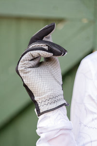 CorrectConnect Oil-Tac Copper Tech Leather Premium Riding Glove in Black