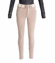 Load image into Gallery viewer, CorrectConnect Beige Mid-Weight Winter Knee Patch Breeches