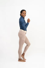 Load image into Gallery viewer, CorrectConnect Beige Mid-Weight Winter Knee Patch Breeches