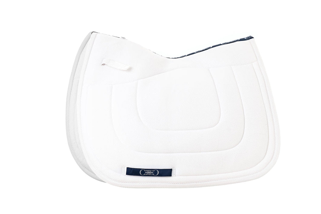 CorrectConnect Dressage Mesh Saddle Pad with Quick Dry Cotton Lining in Navy, White or Black