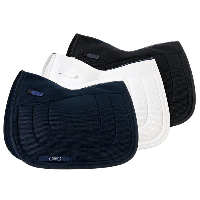CorrectConnect Dressage Mesh Saddle Pad with Quick Dry Cotton Lining in Navy, White or Black