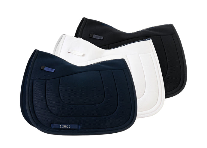 CorrectConnect Dressage Mesh Saddle Pad with Quick Dry Cotton Lining in Navy, White or Black