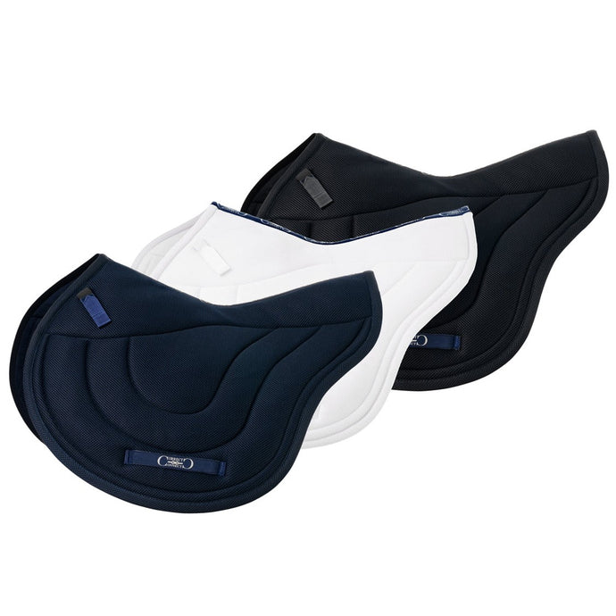CorrectConnect Contour Jump Mesh Saddle Pad with Quick Dry Cotton Lining in Navy, White or Black