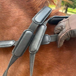 CorrectConnect Comfort Connect Rein - Intermittent Padding for Equal Rein Length and Hand Support