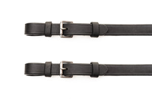 CorrectConnect Sure Grip Rubber Reins with 4" Rein Stops-Superb Slim Rubber Woven Grip