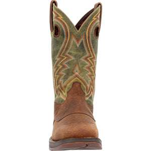 Durango Rebel Dark Chestnut And Hunter Green Western Boot DDB0390