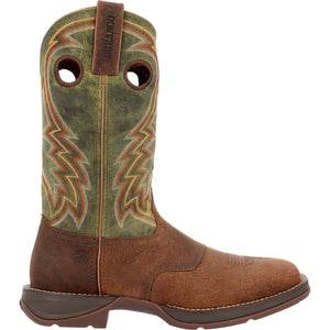 Durango Rebel Dark Chestnut And Hunter Green Western Boot DDB0390