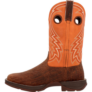 Durango Rebel Cedar Bark And Monarch Orange Western Boot DDB0392