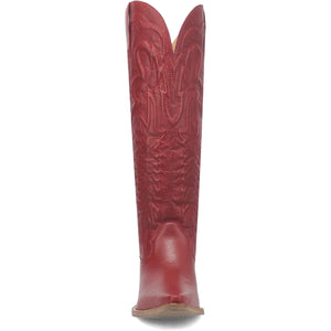 Dingo Women's Raisin Kane Red Leather Snip Toe Boot DI167