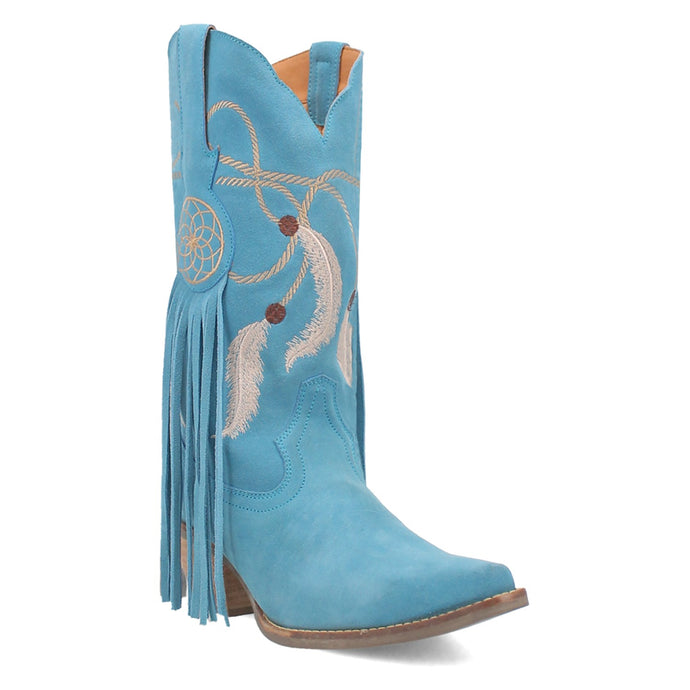 Dingo Women's Day Dream Blue Leather Narrow Toe Boot DI169