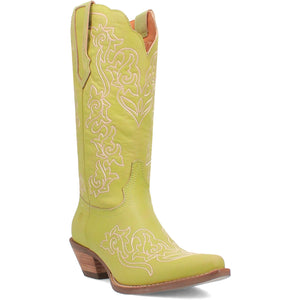 Dingo Women's Flirty N' Fun Green Leather Narrow Toe Boot DI171