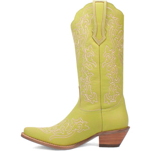 Dingo Women's Flirty N' Fun Green Leather Narrow Toe Boot DI171