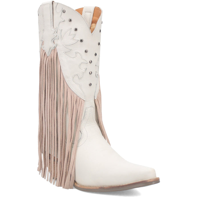 Dingo Women's Hoedown Off White Leather Snip Toe Boot DI175