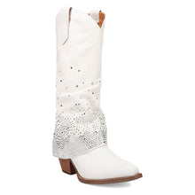 Load image into Gallery viewer, Dingo Women&#39;s Eye Candy White Denim Snip Toe Boot DI177