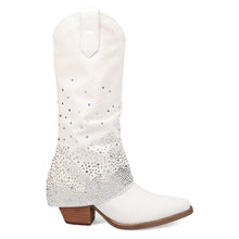 Load image into Gallery viewer, Dingo Women&#39;s Eye Candy White Denim Snip Toe Boot DI177