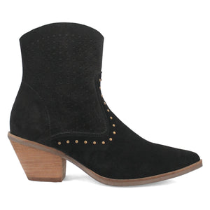 Dingo Women's Miss Priss Black Suede Leather Snip Toe Boot DI183