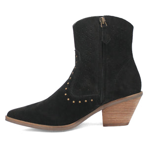 Dingo Women's Miss Priss Black Suede Leather Snip Toe Boot DI183