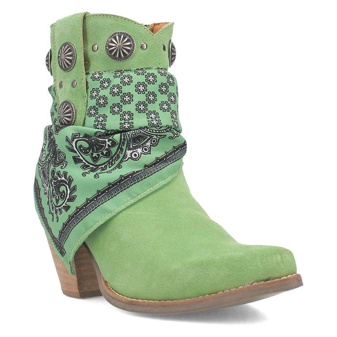 Dingo Women's Bandida Lime Leather Narrow Toe Boot DI184