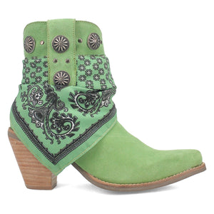 Dingo Women's Bandida Lime Leather Narrow Toe Boot DI184