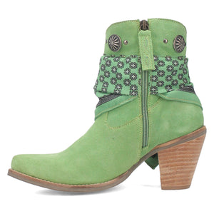 Dingo Women's Bandida Lime Leather Narrow Toe Boot DI184