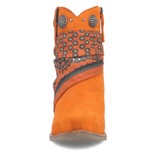 Load image into Gallery viewer, Dingo Women&#39;s Bandida Orange Leather Narrow Toe Boot DI184