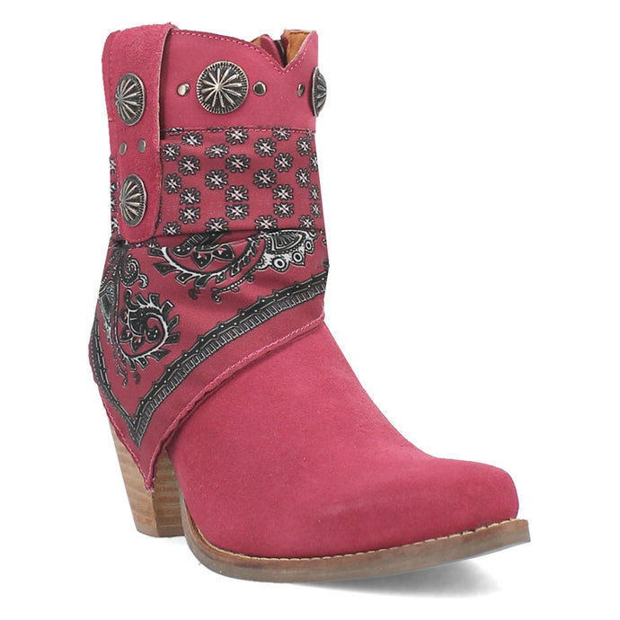 Dingo Women's Bandida Fuchsia Leather Narrow Toe Boot DI184