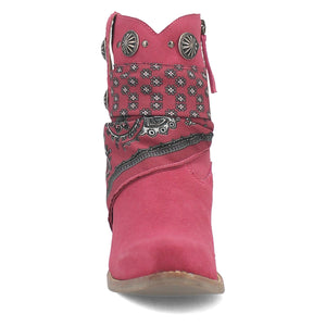 Dingo Women's Bandida Fuchsia Leather Narrow Toe Boot DI184