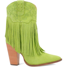 Load image into Gallery viewer, Dingo Women&#39;s Crazy Train Lime Leather Snip Toe Boot DI185