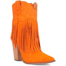 Load image into Gallery viewer, Dingo Women&#39;s Crazy Train Orange Leather Snip Toe Boot DI185