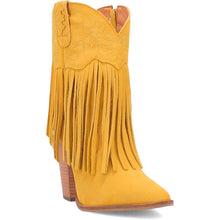 Load image into Gallery viewer, Dingo Women&#39;s Crazy Train Yellow Leather Snip Toe Boot DI185