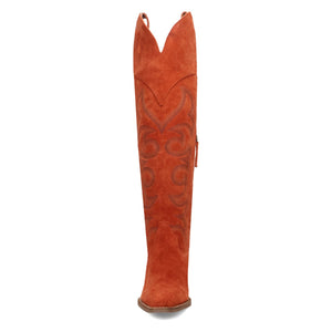 Dingo Women's Primadonna Suede Rust Leather Snip Toe Boot DI2190