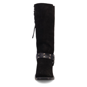 Dingo Men's Bronco Suede Black Leather Square Toe Boot DI2230
