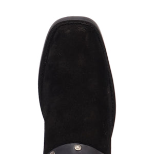 Dingo Men's Bronco Suede Black Leather Square Toe Boot DI2230