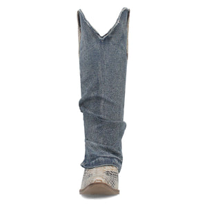 Dingo Men's Shabby Blue Leather Snip Toe Boot DI245