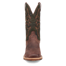 Load image into Gallery viewer, Dan Post Men&#39;s Jenks Leather Brown/Green Square Toe Boot DP5019