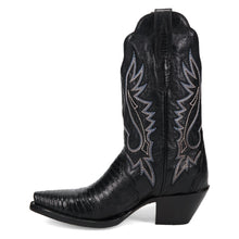 Load image into Gallery viewer, Dan Post Women&#39;s Celine Lizard Black Snip Toe Boot DP5100