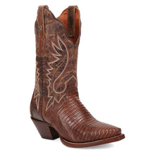 Load image into Gallery viewer, Dan Post Women&#39;s Celine Lizard Chocolate Snip Toe Boot DP5102