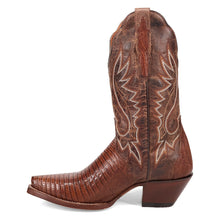 Load image into Gallery viewer, Dan Post Women&#39;s Celine Lizard Chocolate Snip Toe Boot DP5102