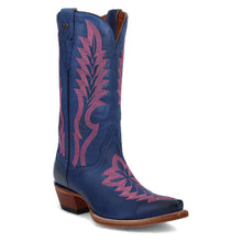 Load image into Gallery viewer, Dan Post Women&#39;s Rochelle Leather Blue Snip Toe Boot DP5113