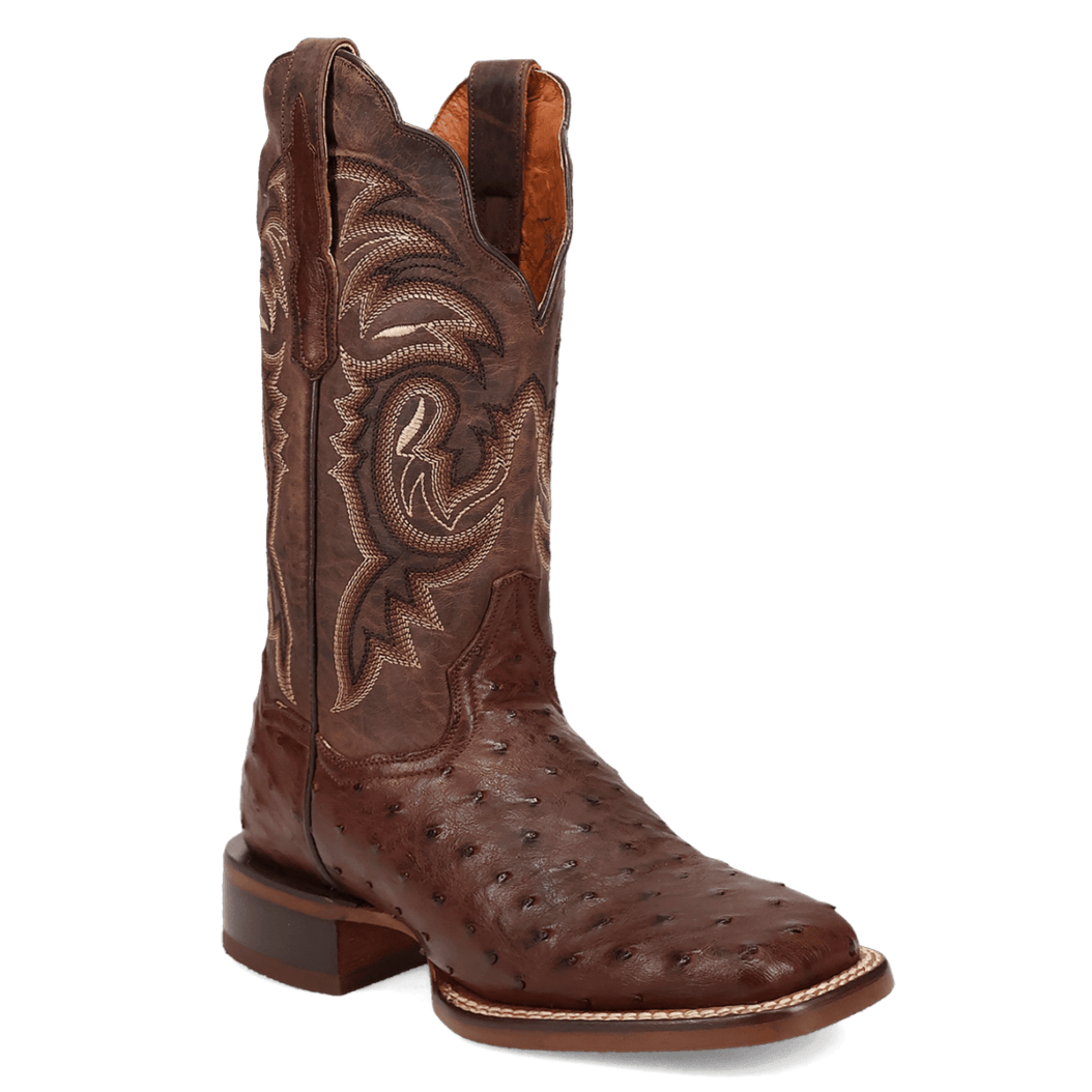 Dan Post Women's Kylo Ostrich Chocolate Square Toe Boot DP5250