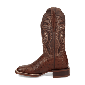 Dan Post Women's Kylo Ostrich Chocolate Square Toe Boot DP5250