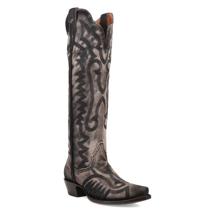 Dan Post Women's Denim Darlin Black Denim Snip Toe Boot DP7083