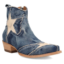 Load image into Gallery viewer, Dan Post Women&#39;s Stardust Blue Denim Snip Toe Boot DP7109
